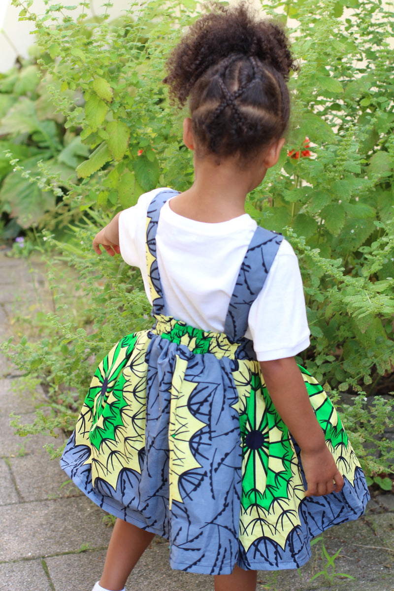 African Kids Clothes, African Print Dress Children, Girls Pinafore Dress, Dungaree  Dress, Reversible Dress Kids, Ankara Girls Dress 