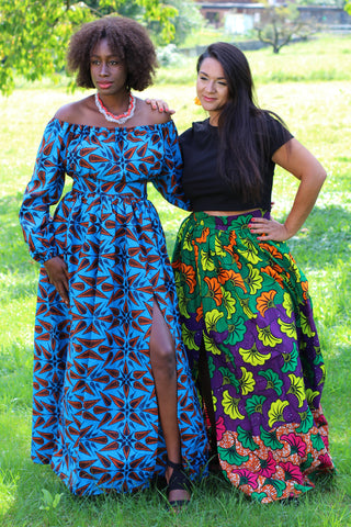 African print "Jashme" Maxi Skirt