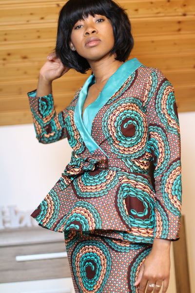 Women suit set "Amina" in African print