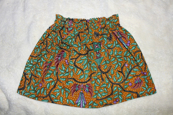 African Print gathered skirt